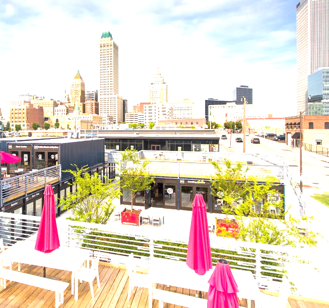 Container retail business corridor at empowerment hub supporting local jobs